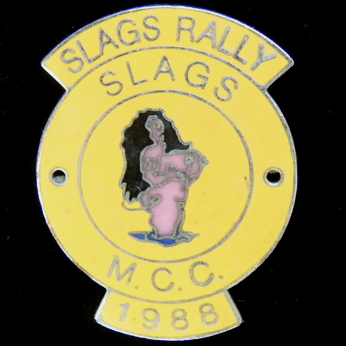 Slags Rally pin badge