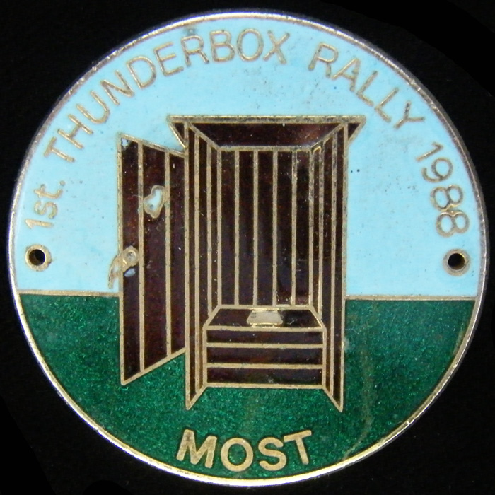 Thunderbox Rally pin badge