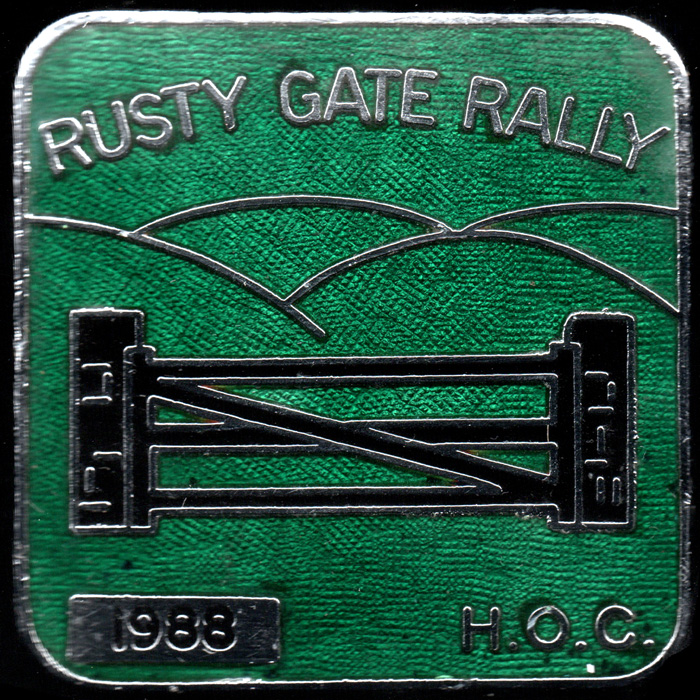Rusty Gate Rally pin badge