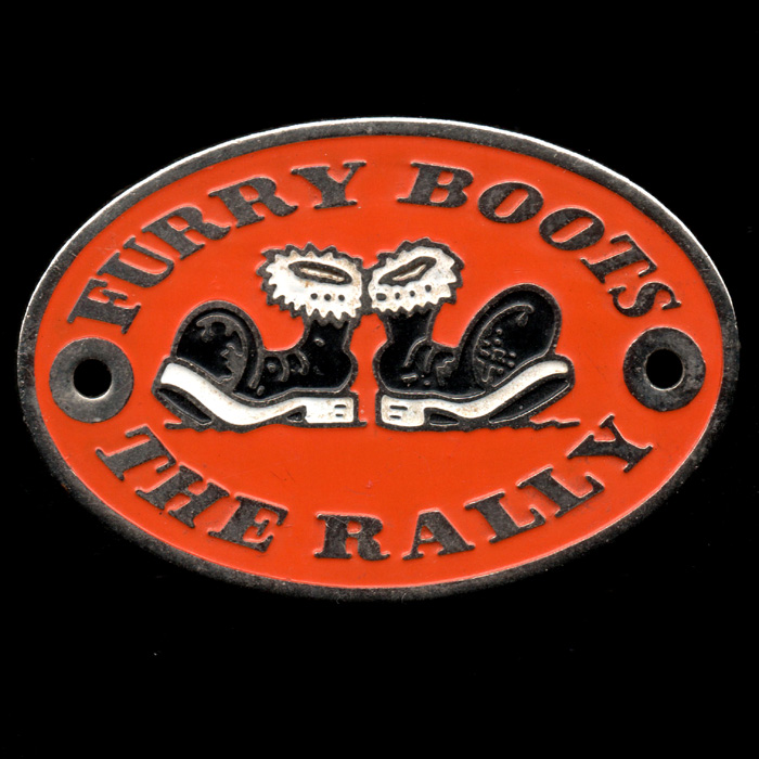 Furry Boots Rally pin badge