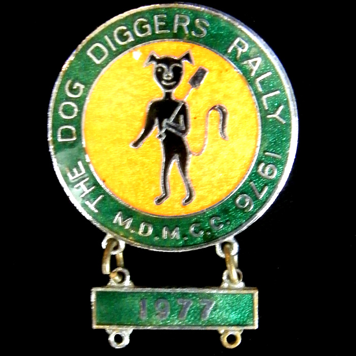 Dog Diggers Rally pin badge