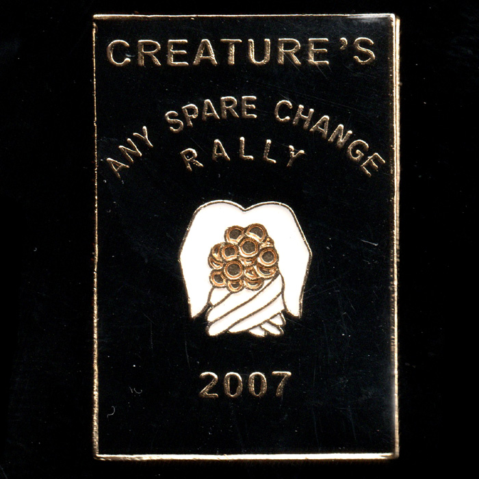 Any Spare Change Rally pin badge