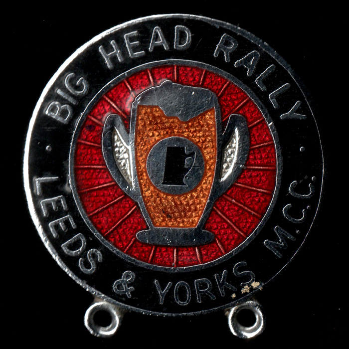Big Head Rally pin badge