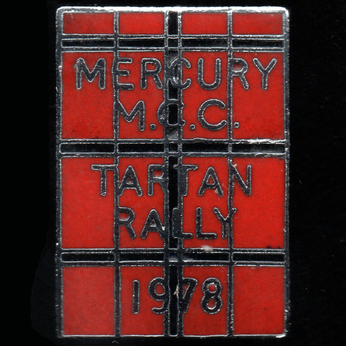 Tartan Rally pin badge