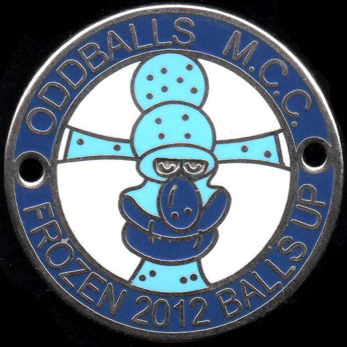 Frozen Balls Up Rally pin Badge
