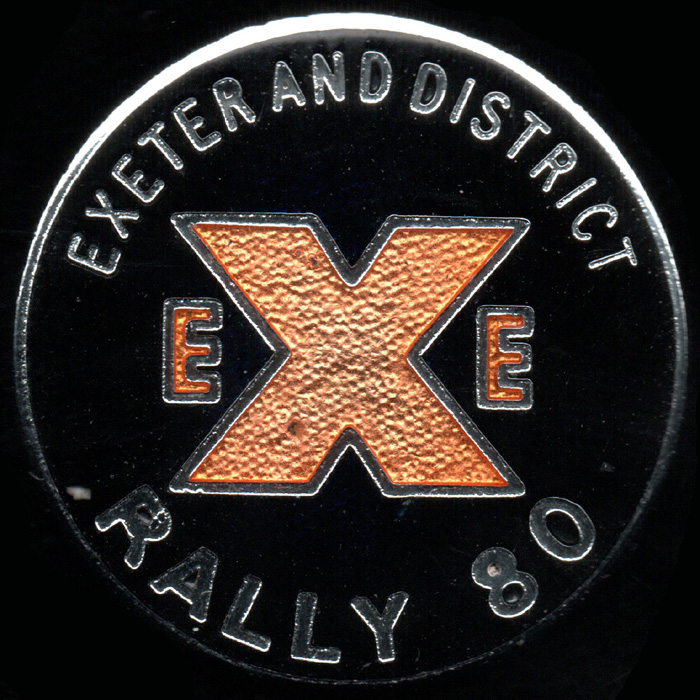 Exeter and District Rally pin badge