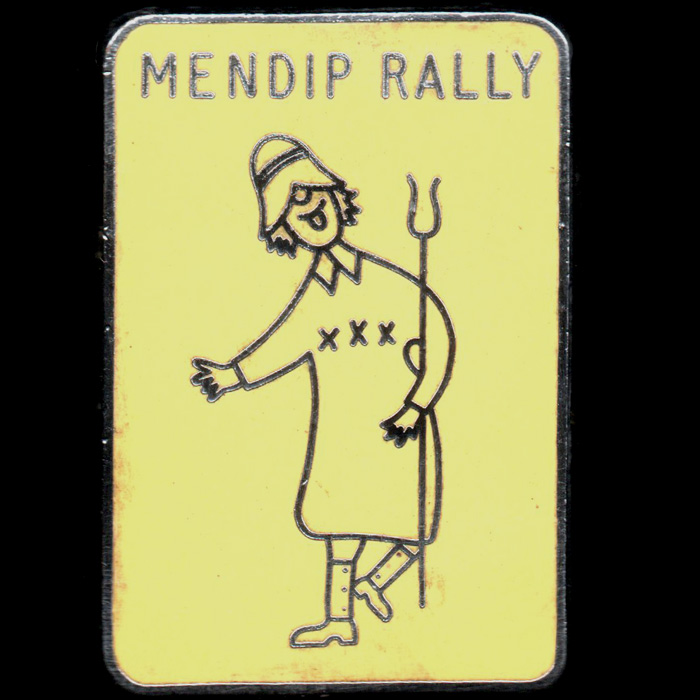 Mendip Rally pin badge