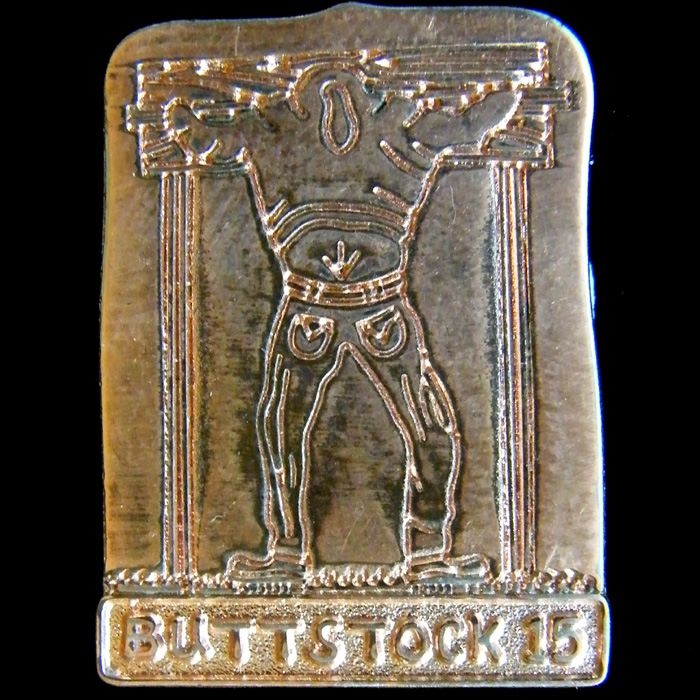 Buttstock Rally pin badge