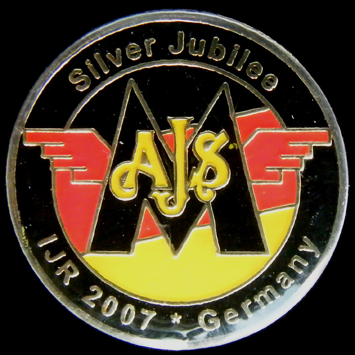 AJS Matchless Jampot Rally pin badge