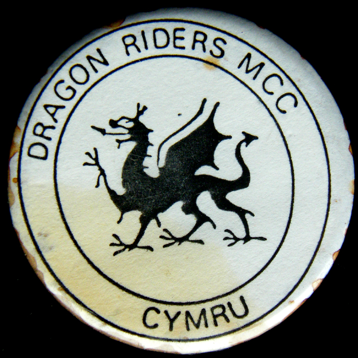 Dragon Riders Motor Cycle Club button badge