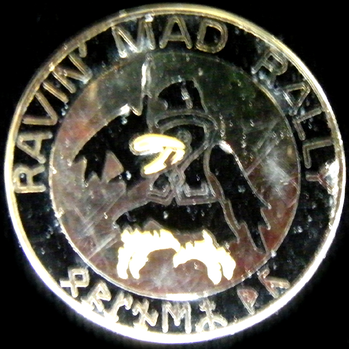 Ravin' Mad Rally pin badge