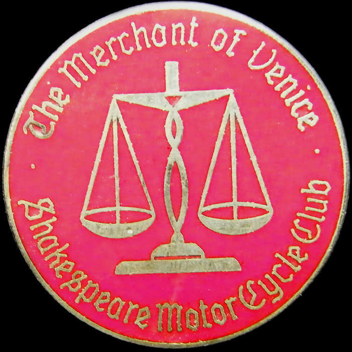 Shakespeare Motor Cycle Club Rally pin badge