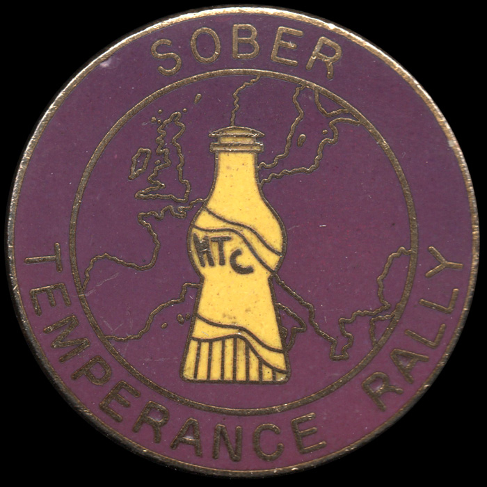 Temperance Rally pin badge