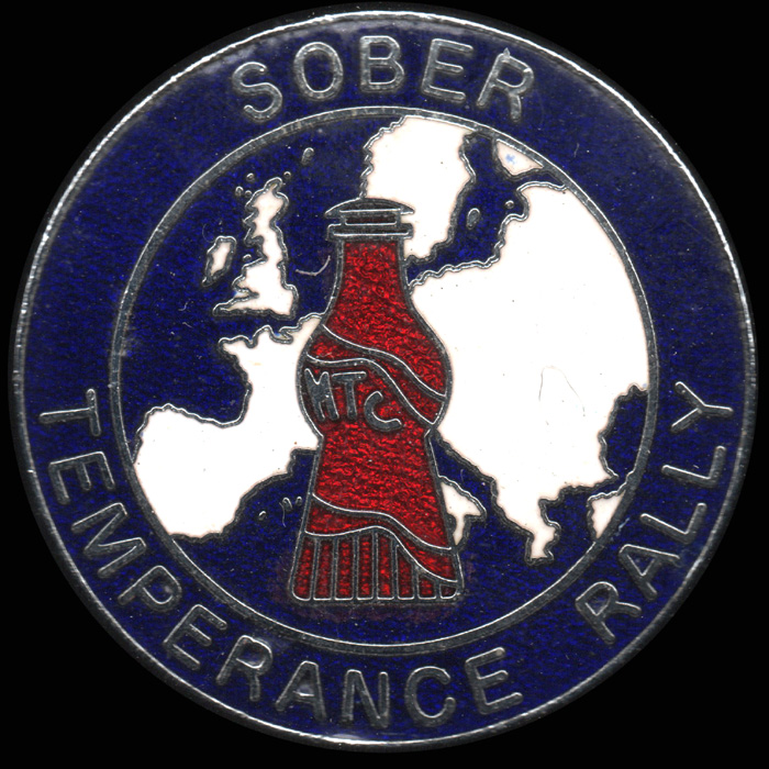 Temperance Rally pin badge