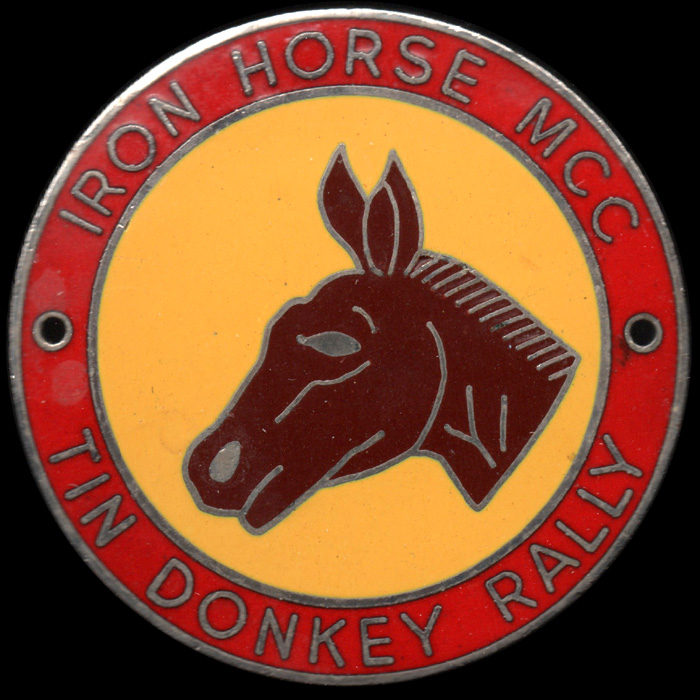 Tin Donkey Rally pin badge