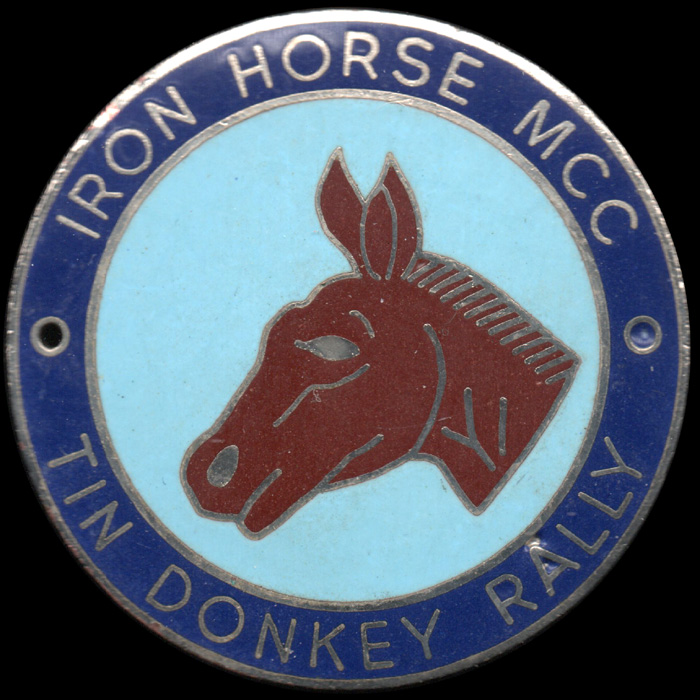 Tin Donkey Rally pin badge