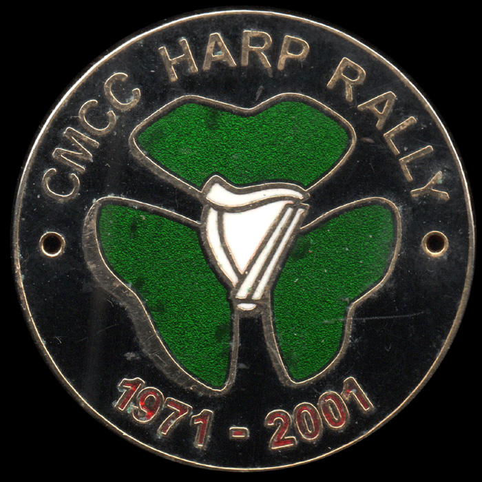 Harp Rally pin badge