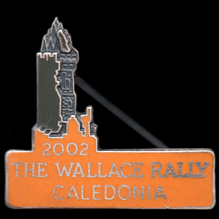 Wallace Rally pin badge
