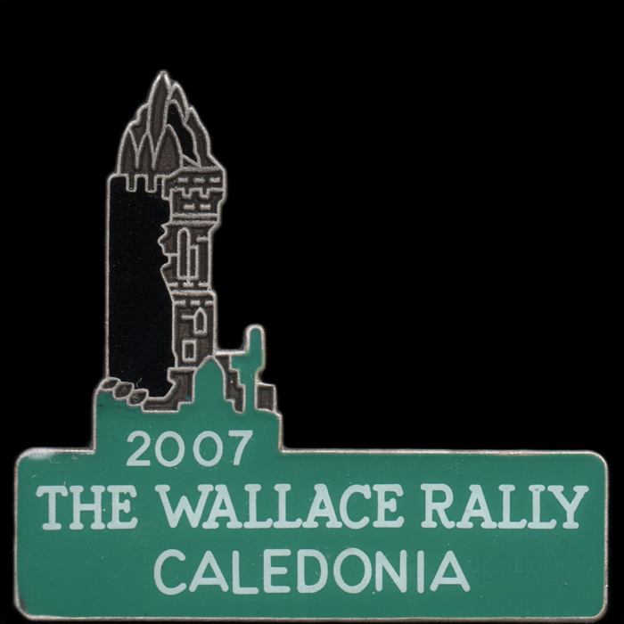 Wallace Rally pin badge