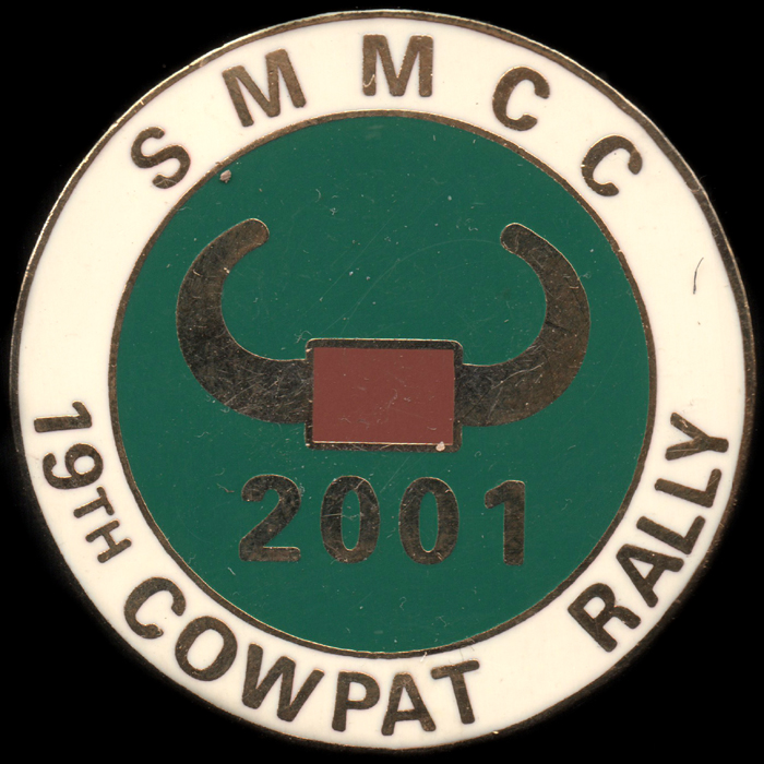 Cowpat Rally pin badge