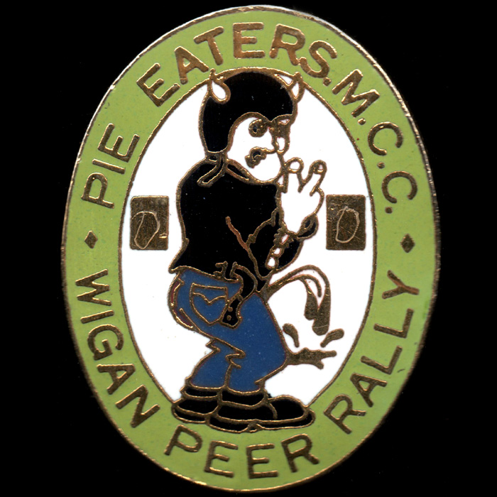 Wigan Peer Rally pin badge