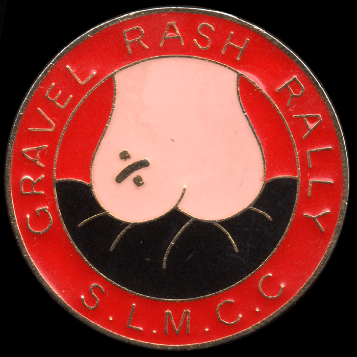 Shitting Bricks Rally pin badge