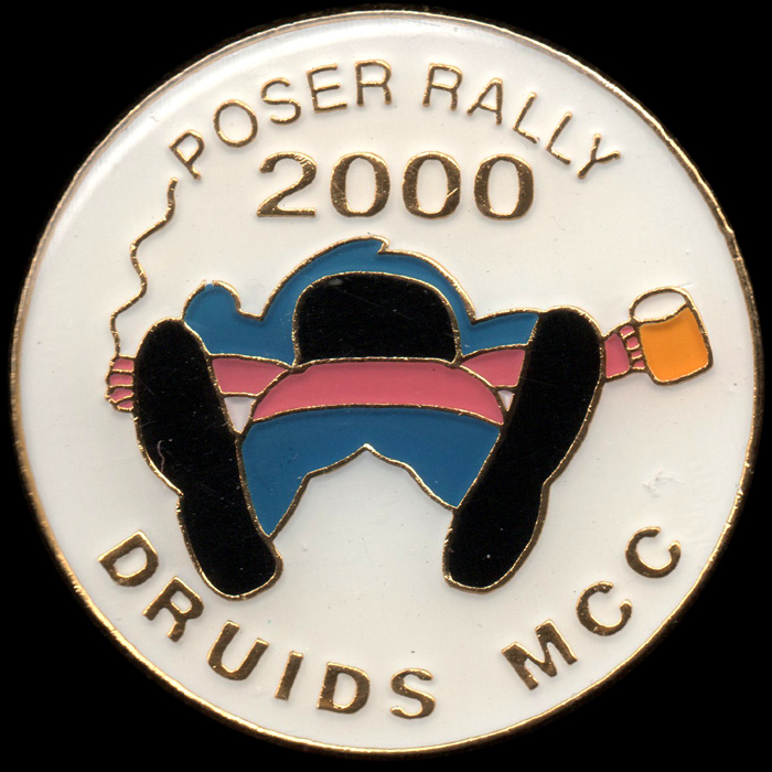 Poser Rally pin badge