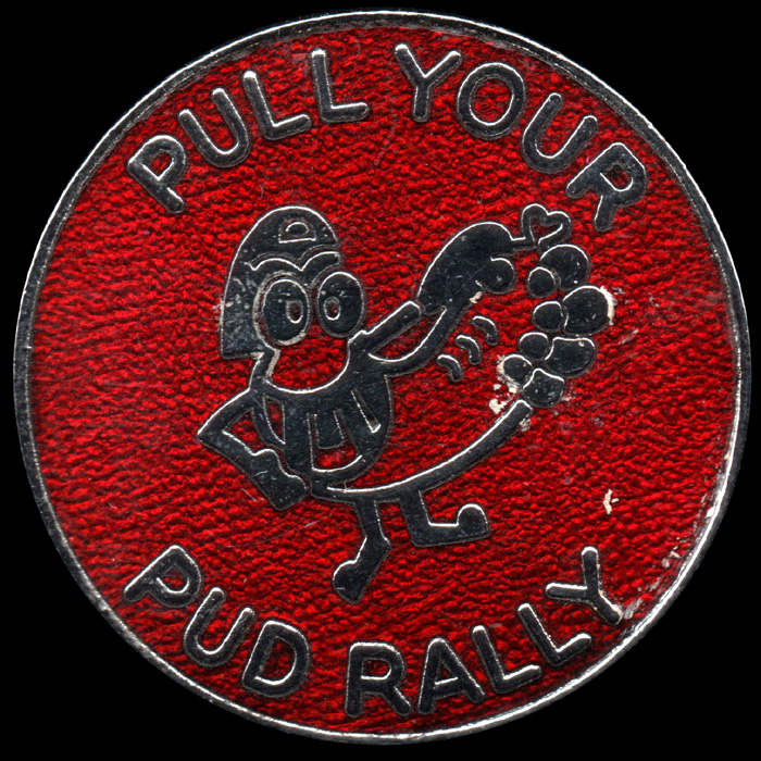 Pull your Pud Rally pin badge