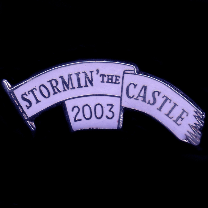 Stormin' the Castle Rally pin badge