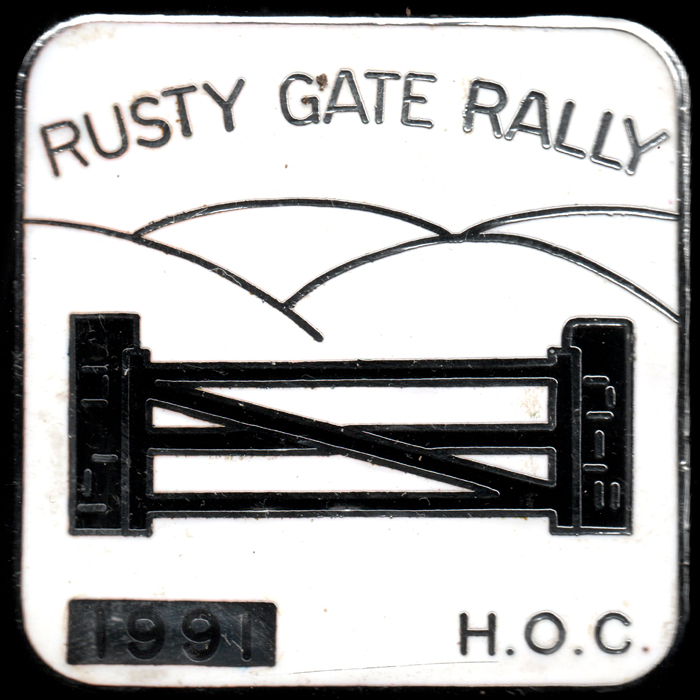 Rusty Gate Rally pin badge