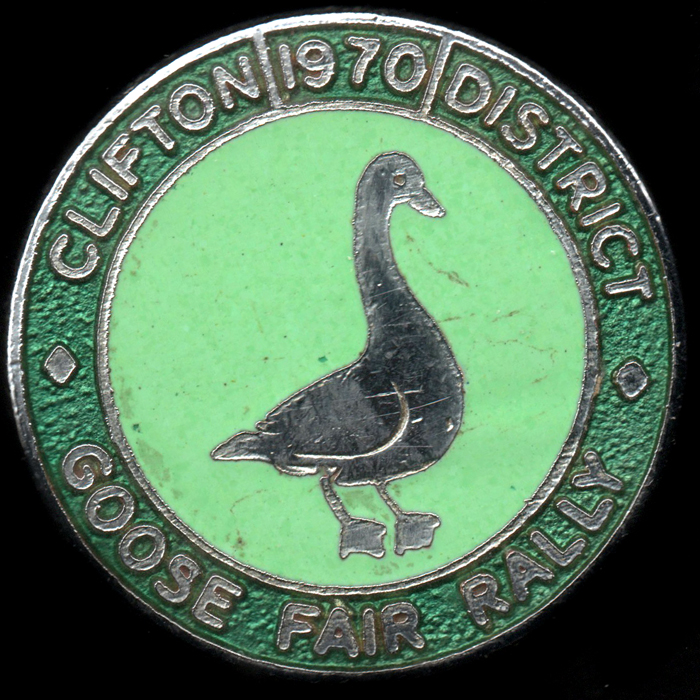 Goose Fair Rally pin badge