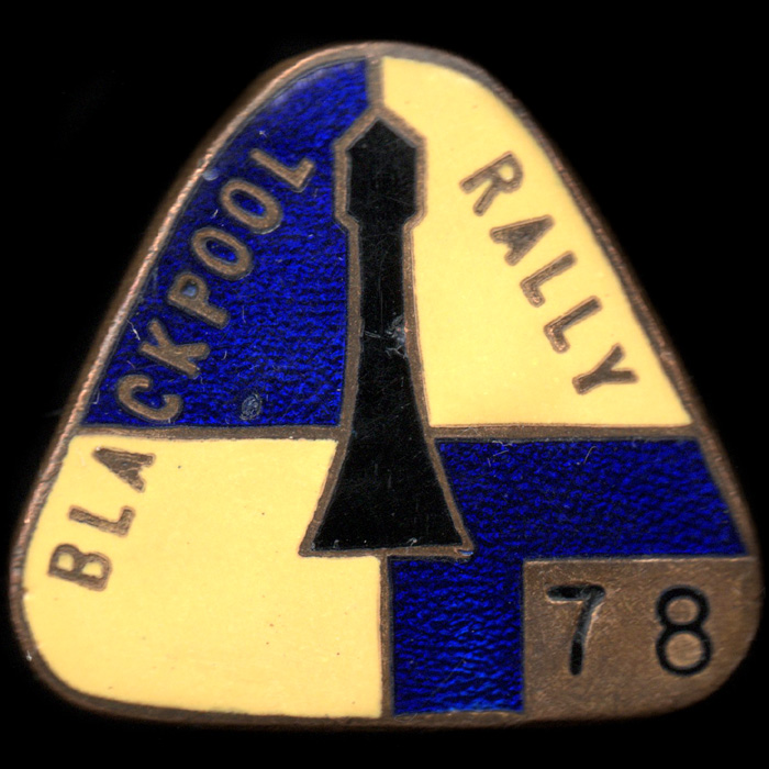 Blackpool Rally pin badge