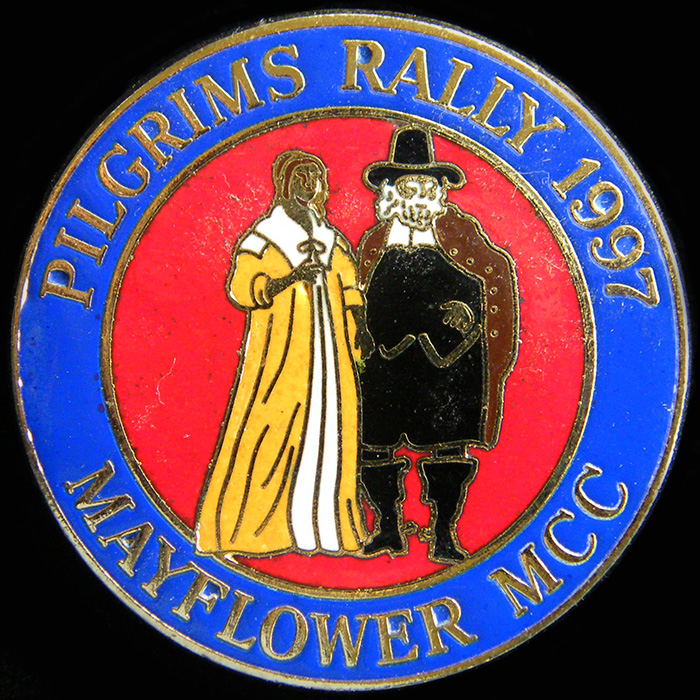 Pilgrims Rally pin badge