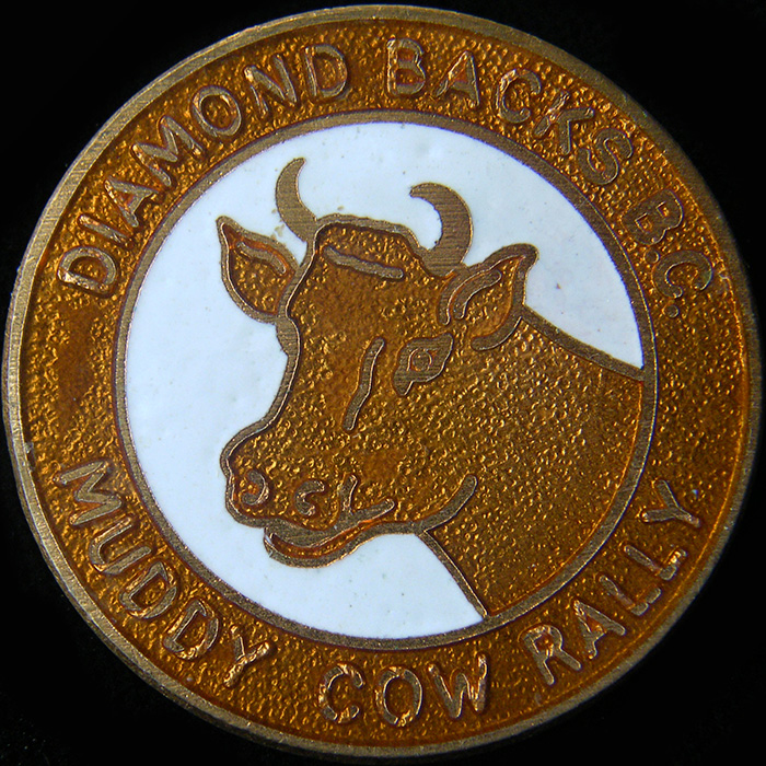 Muddy Cow Rally pin badge