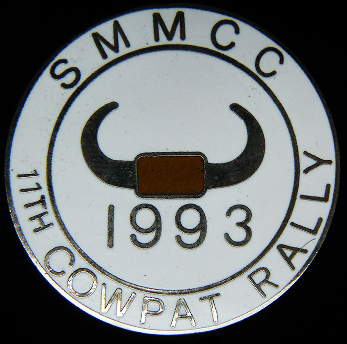 Cowpat Rally pin badge