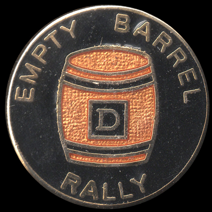 Empty Barrel Rally pin badge