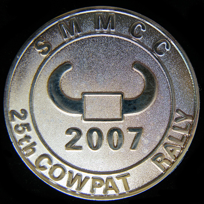 Cowpat Rally pin badge