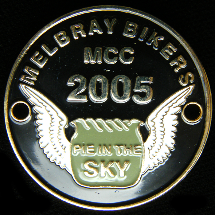 Pie in the Sky rally badge