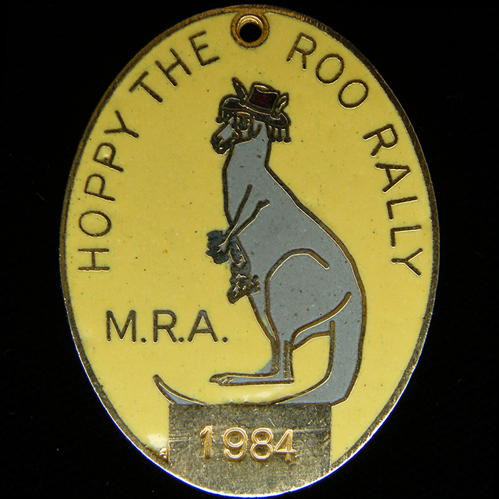 Hoppy the Roo Rally pin badge