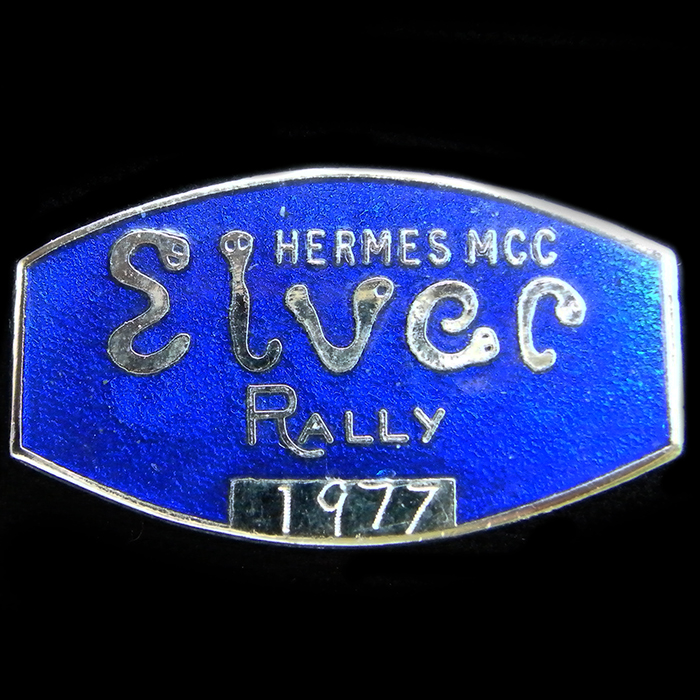 Elver Rally pin badge
