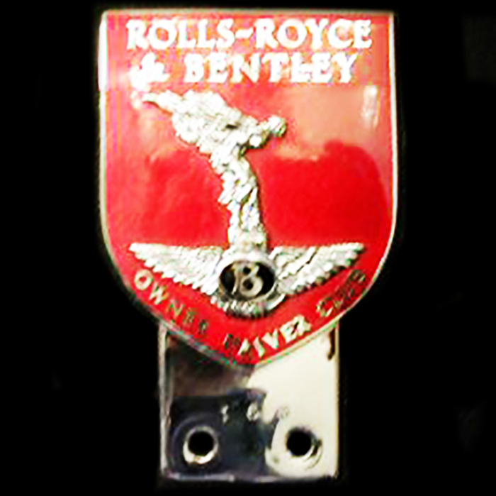 Rolls Royce & Bentley Owner Drivers Club Car Badge