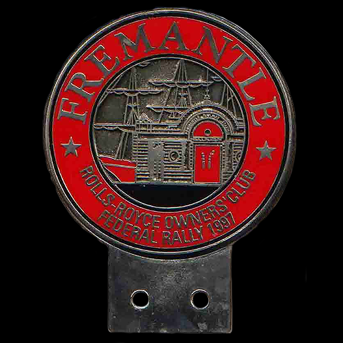 Rolls Royce Owners Club Fremantle car badge