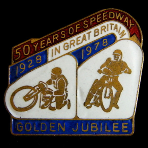 Golden Jubilee Speedway Lapel Badge 