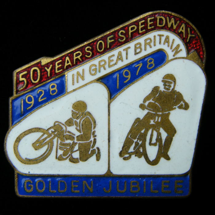 Speedway Golden Jubilee pin badge