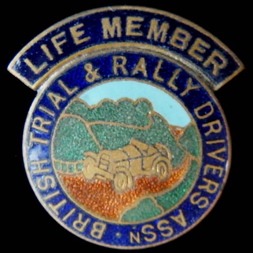 British Trial & Rally Drivers Association Lapel badge