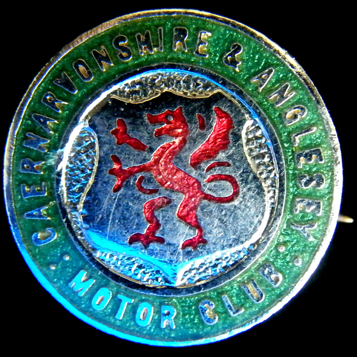 Caernarvonshire & Anglesey Motor Club lapel badge
