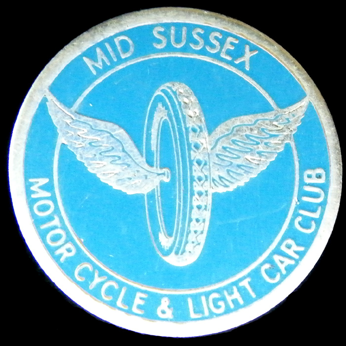 Mid Sussex Motor Cycle & Light Car Club pin badge