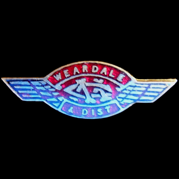 Weardale & District Motor Club lapel badge