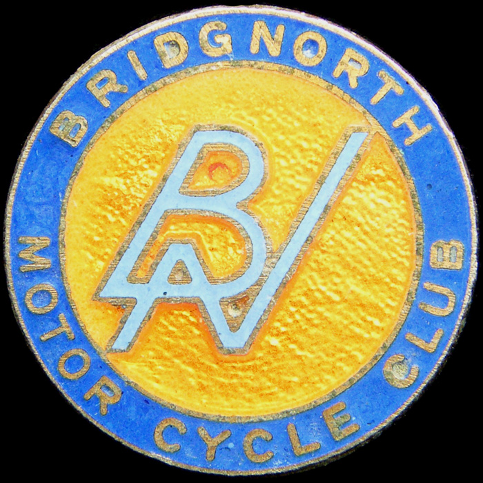 Bridgenorth Motor Cycle Club flat back badge