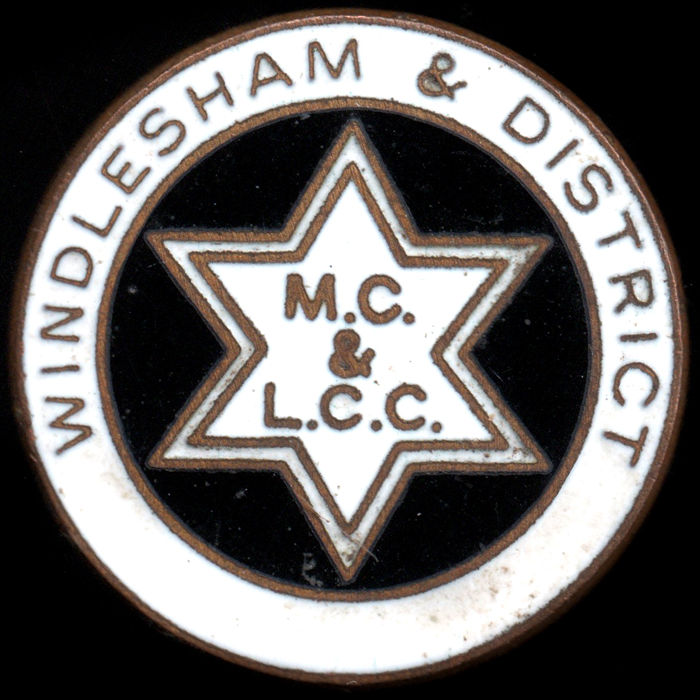 Windlesham & District Motor Cycle Club pin badge